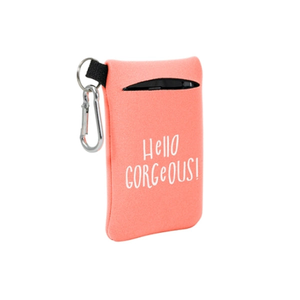 Large Neoprene Mobile Accessory Holder with Carabiner