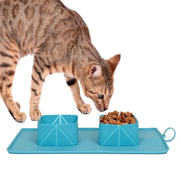 Silicone Pet Collapsible Water&Food Bowl Food Container