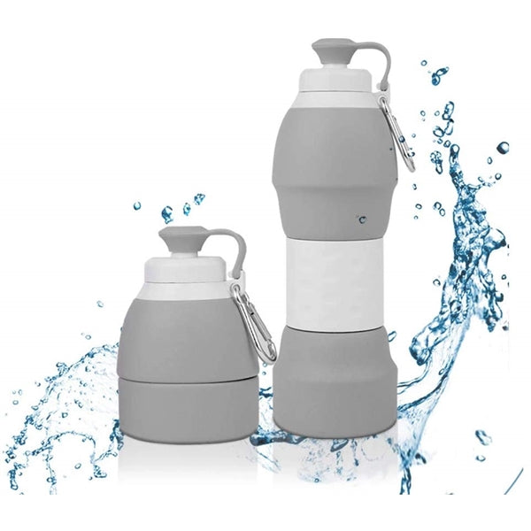 20oz Re-useable BPA Free Silicone Foldable Water Bottle