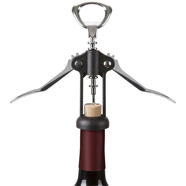 Premium Wing Corkscrew bottle opener with Linen Pouch