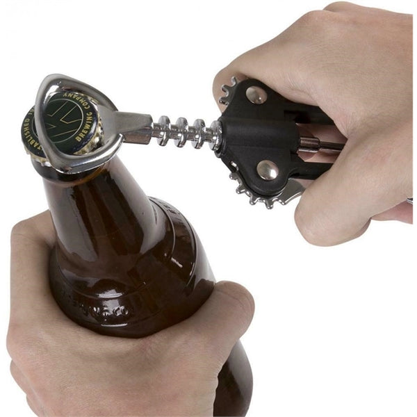 Premium Wing Corkscrew bottle opener with Linen Pouch