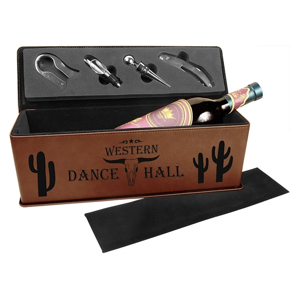 Lane Leatherette Wine Box & Tools