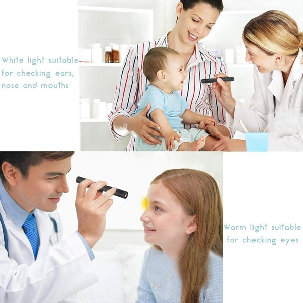 Mini LED Medical Flashlight with 2 Colors of Light