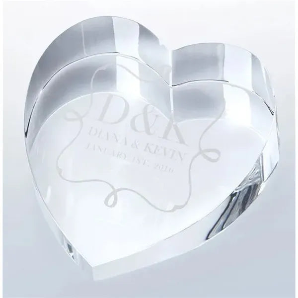 Crystal Heart Paperweight