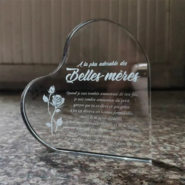 Engraved Crystal Heart Keepsake