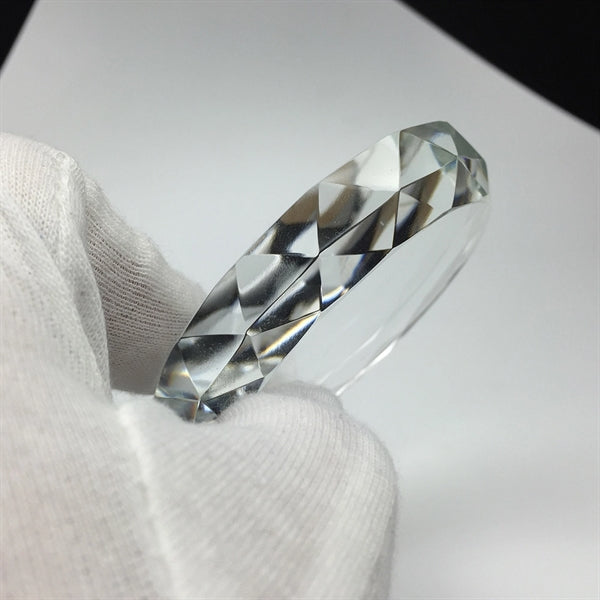 Cut Circle Crystal Customized Paperweight