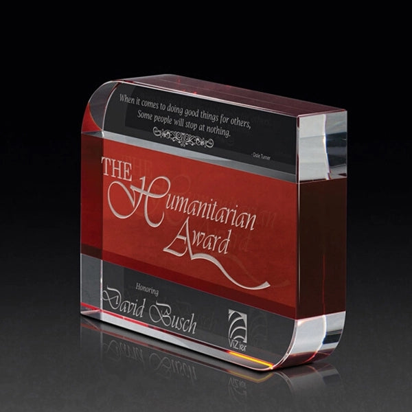 Square Crystal Paperweight