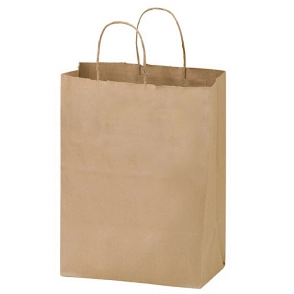 Natural Kraft 2-Bottle Wine Tote Bag - Flexo Ink