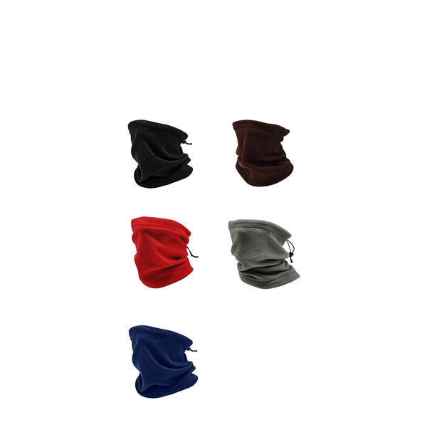 Unisex drawstring winter fleece neck gaiter face mask-1ply