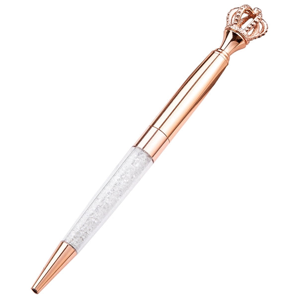 Metal Royal Crown Ballpoint Pen with Quicksand