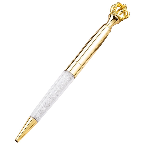 Metal Royal Crown Ballpoint Pen with Quicksand