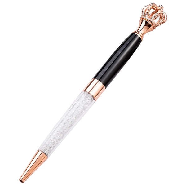 Metal Royal Crown Ballpoint Pen with Quicksand