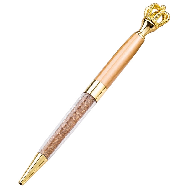 Metal Royal Crown Ballpoint Pen with Quicksand
