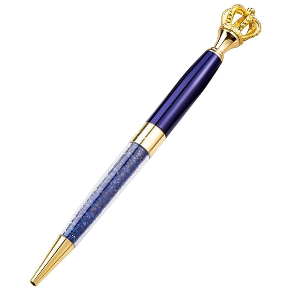 Metal Royal Crown Ballpoint Pen with Quicksand