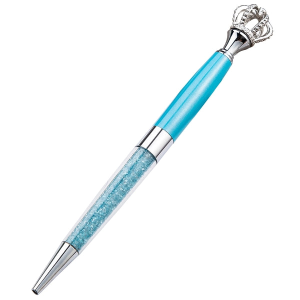 Metal Royal Crown Ballpoint Pen with Quicksand
