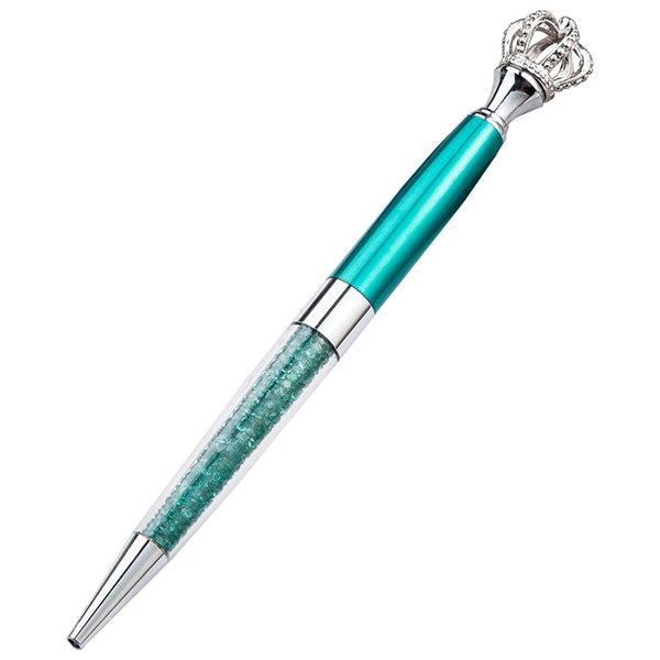 Metal Royal Crown Ballpoint Pen with Quicksand