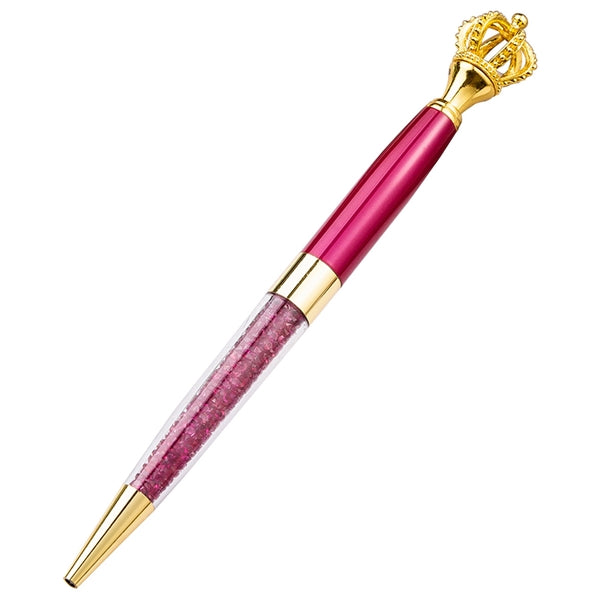 Metal Royal Crown Ballpoint Pen with Quicksand