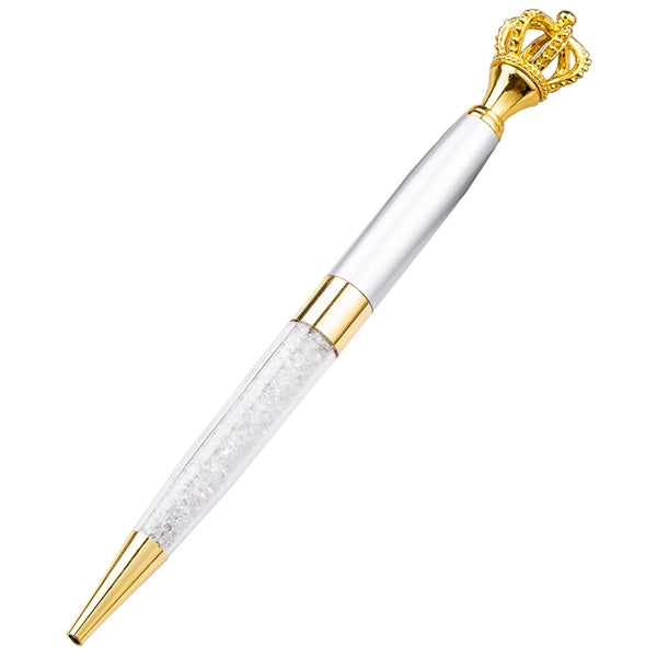 Metal Royal Crown Ballpoint Pen with Quicksand