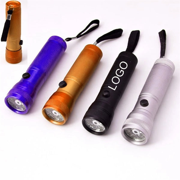 9 Led Flashlight With Laser Pointer