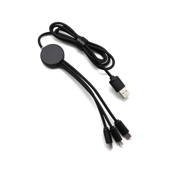 Multi 3 In 1 Light Up Phone Charging Nylon Braided Cable