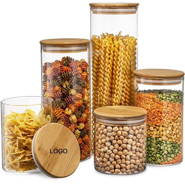 Glass Jars with Sustainable Bamboo Lids
