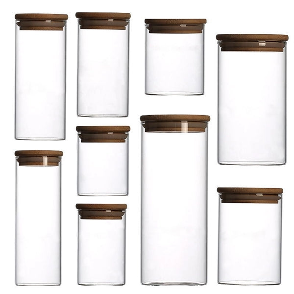 Glass Jars with Sustainable Bamboo Lids