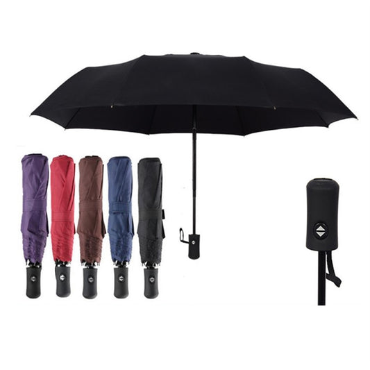 Pongee 42 Arc Auto Open Close 8 Ribs Folding Umbrella