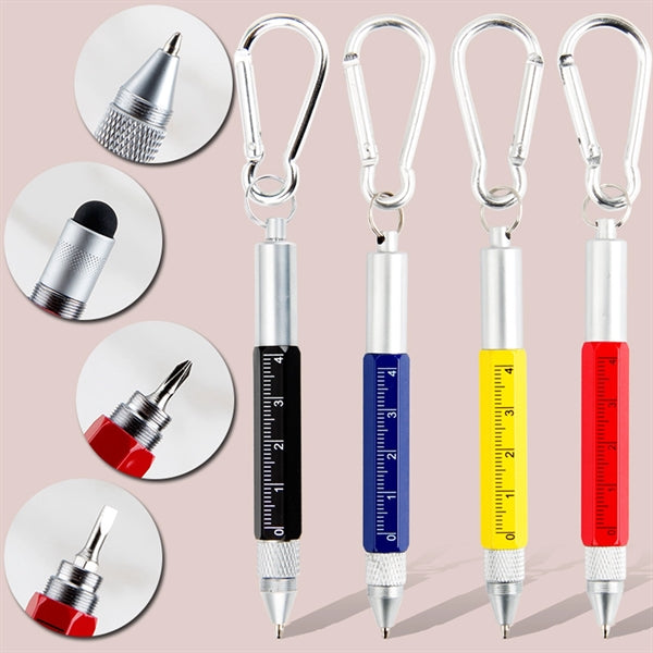 Screwdriver Ruler Stylus Pen With Carabiner