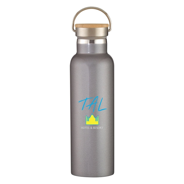21 Oz. Tipton Recycled Stainless Steel Bottle With Bamboo...
