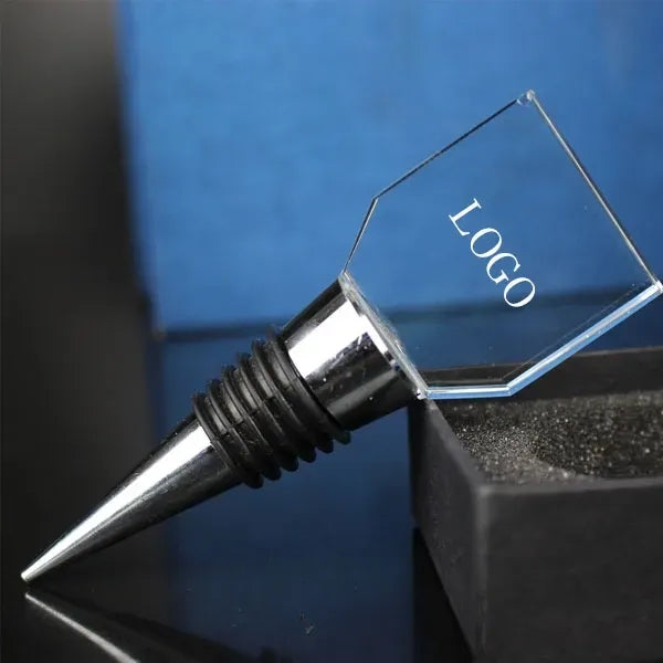 Laser Engraved Crystal Wine Stopper