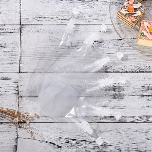 200mlClear Plastic Retail Stand Up Liquid Juice Spout Bag