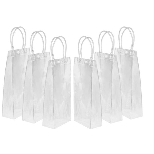 Ice Bag for Wine Bottle Pack Portable Collapsible Clear Ice