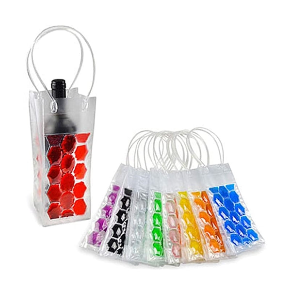 Ice Bag for Wine Bottle Pack Portable Collapsible Clear Ice