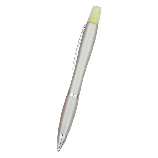 Twin-Write Pen With Highlighter
