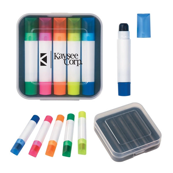 Set Of 5 Gel Wax Highlighters