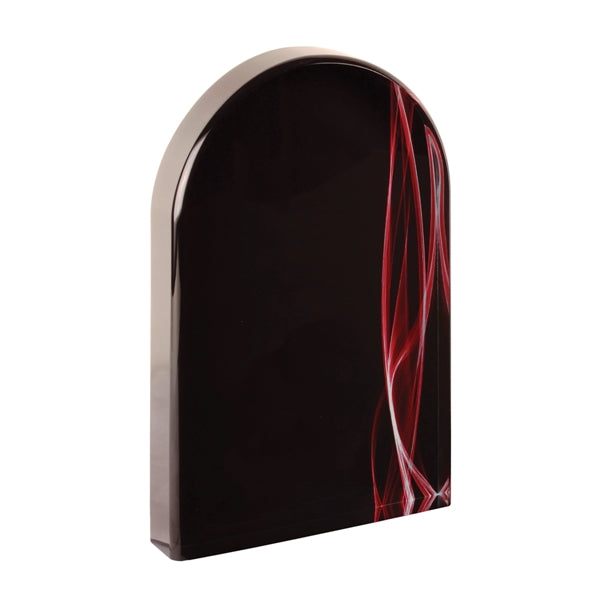 8" Arch Red Vapor Acrylic
