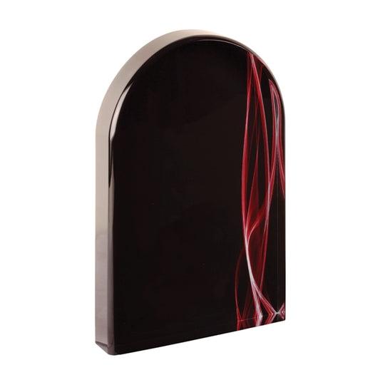 8" Arch Red Vapor Acrylic