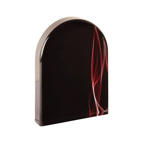 7" Arch Red Vapor Acrylic