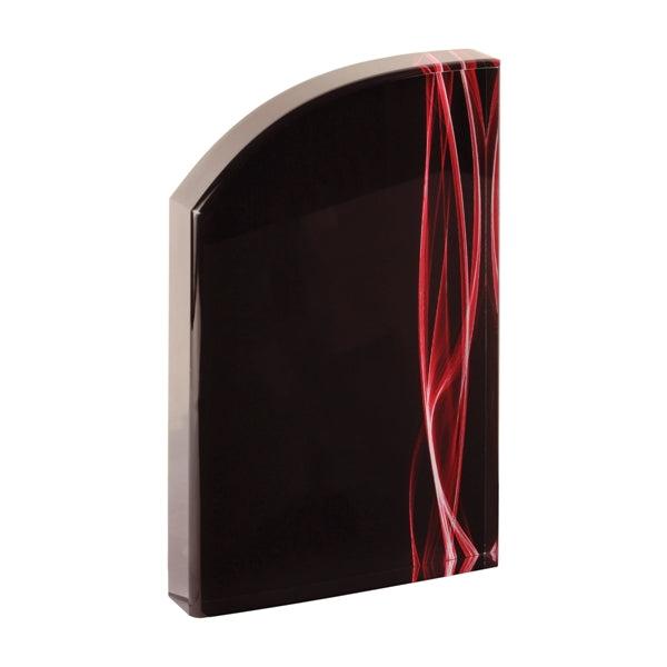 8" Wave Red Vapor Acrylic
