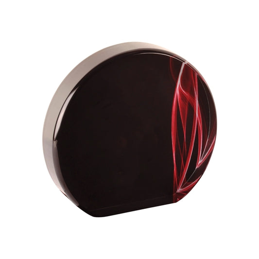 6" Round Red Vapor Acrylic