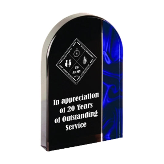 8" Arch Blue Velvet Acrylic