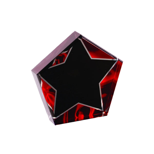 5" Star Red Velvet Acrylic