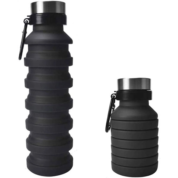 Silicone Collapsible Water Bottle with Carabiner