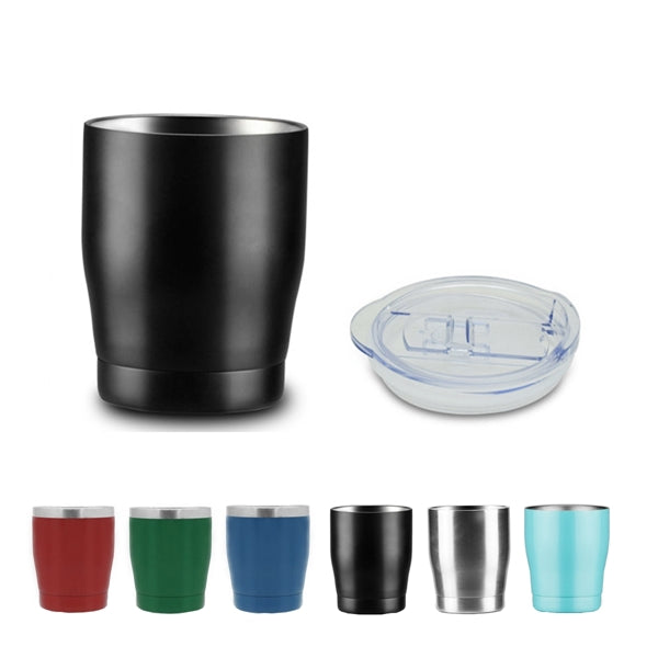 10oz Vacuum Wine Tumblers Coffee Cup With Lid