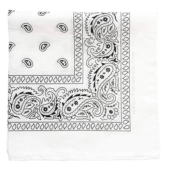 100% Cotton Custom Paisley Square Bandana