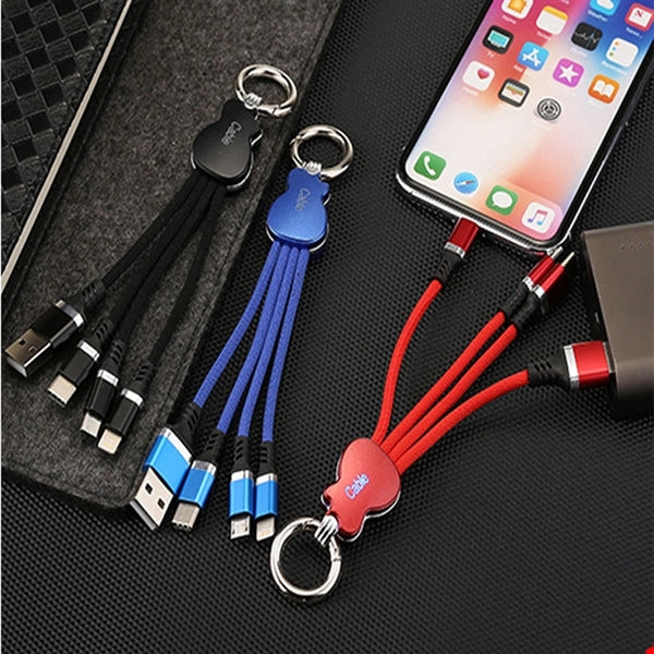 Guitar Shaped Flashing 3 in 1 Charging Cable