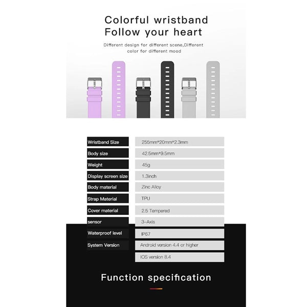 Waterproof Fitness Tracker Smart Watch
