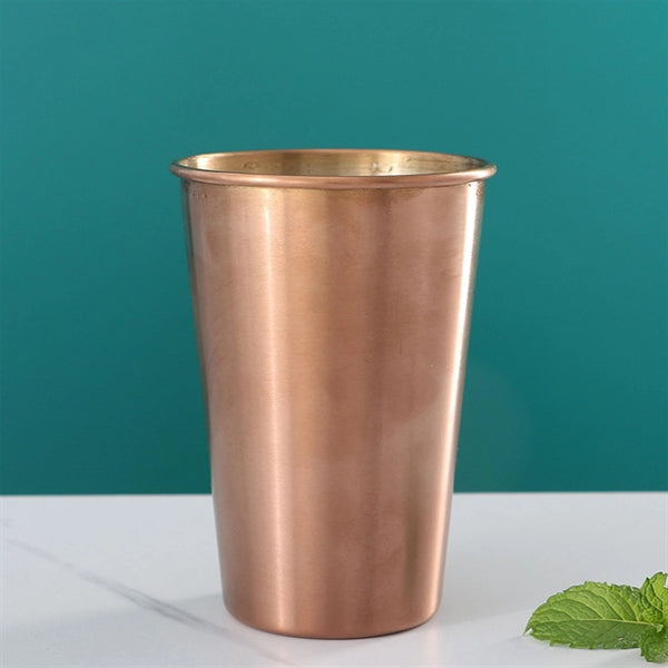 14oz 17oz Titanium-plated Gold Water Cup With Straw