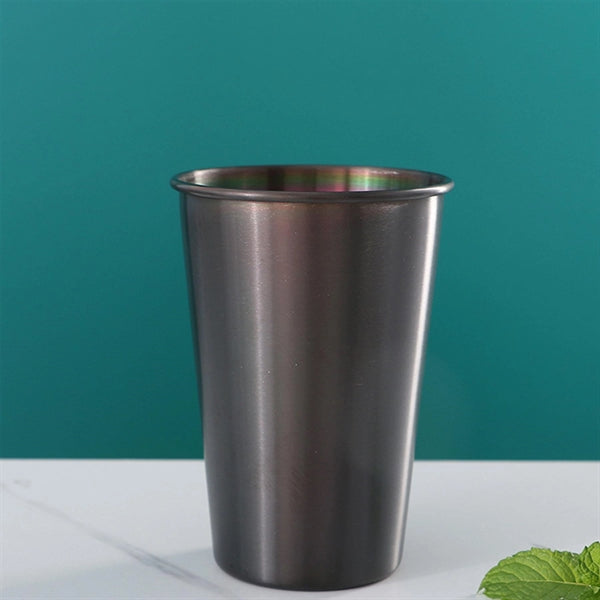 14oz 17oz Titanium-plated Gold Water Cup With Straw