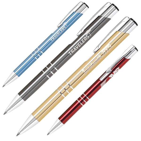 Push action aluminum pen